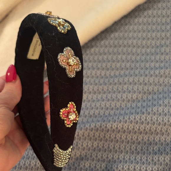 Mignonne Gavigan Black Headband with Colorful Embellishments
